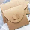 Envelopes 50pcs 13x13cm Heart Kraft CD Paper Case Bag CD Sleeves Discs DVD Packaging Bag Box Kraft CD Case Cover Envelope for Party L29K