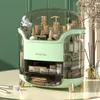 Kosmetisk arrangör makeup förvaringslåda stor kapacitet desktop bärbar låda smink container smycken läppstift lådor 230628