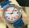 Real Photo Black Blue Blanc Dial 126334 Asie 2813 Mouvement mécanique Automatic Mens Watches Date 41 mm montres-bracelets masculins