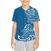 Camicie casual da uomo Totem tribale polinesiano tongano Tatuaggio Tonga Stampe Camicia da baseball per bambini Maglietta personalizzata Poliestere leggero