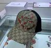 2023 Designer Herren Baseball Caps Marke Tiger Kopf Hüte Biene Schlange Gestickte Knochen Männer Frauen Casquette Sonnenhut Gorras Sport Mesh Cap 06