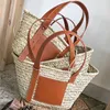 Totes New Large Shoulder Straw Women Beach Bag Holiday Bohemia Sacs Sacs à main en cuir PU