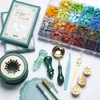 Stamps DIY Wax Seal Stamp Set Kit Green Forest Bubble Handle Craft Supplies Birthday Wedding Invitation Decorative Sealing Wax Set 230628