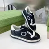 Fashion Designer Shoes Men Women Shoe Sneaker MAC80 Presented Against Black Teather The Motif Brings The House Logo To The Fore in This Retro-Inspired Sneaker Design