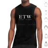 Tanktops voor heren E T W-Expect To Win-Motiverend citaat-Modern Brand Design Vest Mouwloos Expect Win Expectation Look For The