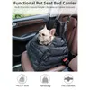 Чехлы на автомобильные сиденья для собак, передняя противоскользящая многофункциональная кровать для домашних животных, водонепроницаемая съемная переноска для путешествий