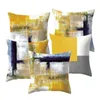 Kudde/dekorativ högkvalitativ akvarellkuddar täcker gul serie täcker hembilssoffa dekor