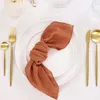 Lot de 12 serviettes de table 42 x 42 100 % naturel rouille gaze serviettes en tissu doux mariages fêtes décoratives famille en vrac lin dîner serviettes en coton 230628