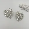 Boucles d'oreilles 2023 vente brillant Zircon coeur pour les femmes cristal amour coeurs boucle d'oreille Mme mariage fête bijoux cadeau