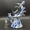 7.4 inch Silicone Smoking Hookah Moon Teapot Bong Water Pipe w/ Glass Bowl