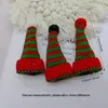 Xmas Mini Hat Decor Doll Doll Ubrania Akcesorium Miniaturowe urocze świąteczne ozdoby Ornament Napoje z czerwonej butelki do wina Dekoracja Pet Pet Santa Hats W0053