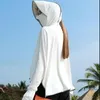 Kvinnors jackor solskyddskläder kvinnor ytterkläder 2023 uv utomhusmask lätt tunt andningsbar is siden topp