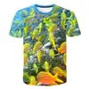 T-shirts voor heren Fashion Animal Print herenoverhemd met korte mouwen Zomer Streetwear Hiphop-kleding