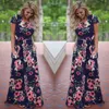 Abiti casual di base Abito lungo estivo Donna Stampa floreale rosa Boho Beach Ladies Evening Party Long Sundress Abiti da festa 3XL 230629