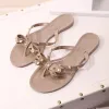 Neue Marke Sandalen Frauen Sommer Mode Strandschuhe, Flip-Flops-Gelee-Gelee-Sandalen, Flachbuden Pantoffeln, Strandschuhe