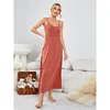 Vêtements de nuit pour femmes Printemps Eté Pyjamas Sexy U-cou Dos Nu Sans Manches Mince Mi-Longueur Jarretelles Robe De Couchage Confortable Maison Vêtements