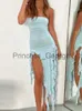 Feestjurken Mode Strapless Sexy Bodycon Fit Mini Jurk voor Vrouwen Elegante Mouwloze Backless Fringe Jurken Party Club Vestido Kleding x0629