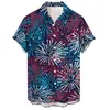 Männer Casual Hemden Luxus Hemd Revers Flagge Druck Patriotischen Kurzarm Sommer Tops Blusen Camisa Hawaiana Hombre