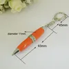 10pcs / Lot Mini Cute Ballpoint Pen With Key Ring Multi-color Pocket For School Students Gifts Fancy Diamond Stationery Pens