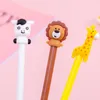 Długie 36pc/partia japońska urocza długopis Lion Cow Giraffe całkiem fajny szkolny żel Pen Kawaii Ballpoint Rollerball Funny Spiterery Thing Thing