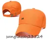 Bollkåpor högkvalitativ gata cap mode baseball hatt män kvinnor designer sport färger casquette justerbar fit hattar orange hatt