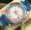 Real Photo Black Blue Blanc Dial 126334 Asie 2813 Mouvement mécanique Automatic Mens Watches Date 41 mm montres-bracelets masculins