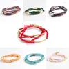 Strand meerdere acryl kralen armband rood blauw groen roze oranje paars 7 kleuren imitatie kristal kralen