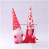 Otros suministros para fiestas festivas Regalo del día de San Valentín Gnomo Muñeco de peluche Decoraciones Mr Mrs Handmake Scandinavian Tomte Table And Home De Dhxvp