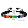 Arbre de Vie 7 Yoga Chakra Pierre Naturelle bracelet brin réglable perles de lave Huile Essentielle Diffuseur Bracelets Bijoux De Mode