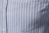 Printemps et été chemise à col montant coupe ajustée pour hommes coton et lin décontracté mode chemise à manches longues pour hommes