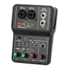 Material Q12 Ljudgränssnitt Ljudkort med Monitor Mixing Console för studioinspelning Singing Computer PC 48V Phantom Power