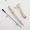 펜 20pcs/set kawaii crystal ball pen 셀 볼 컬러 소녀 스쿨 문구 사무용품을위한 대형 다이아몬드 볼 포인트 펜