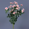 10pc Band małych róży fałszywe bukiety ślubne ślubne nośne róże Kwiatowy domek Kwiat Akcesoria sztuczne kwiaty