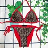 Luxe Bikini Set Ontwerper voor Dames Zomer Brief of Gestreept Badpak Mode Sexy Sport Zwemkleding Strand Zwembad Jacht Lage taille Hoge kwaliteit Tweedelige strandkleding