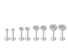 Navel Bell Button Ringen Gratis verzending LOT50pcs 16g Lichaam Sieraden Piercing Shine Ronde CZ Lip Labret Ring Oor Helix Bar Sliver 230628