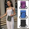 Portefeuilles Unisexe Passeport ID Sac Portable Voyage Multi-Fonctionnel Suspendu Cou Couleur Unie Haute Qualité Porte-Monnaie Fermeture Éclair Housse De Protection