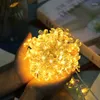 Decoração de festa flor de cerejeira guirlanda alimentada por bateria led corda luzes de fada flores de cristal para decoração de natal de casamento interno