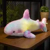 Tubarão Gigante Fofo de 30cm Brinquedo de Pelúcia Macio Bicho de Pelúcia Almofada de Leitura Para Crianças Almofada Boneca Kawaii Presente de Aniversário Atacado