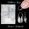False Nails 240Pcs Box Nail Tips Matte Soft Gel Fake Full Cover Coffin Gelly For DIY Press On Extensions