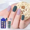 Unghie finte 100pcs Blister Box Pezzi Nail French Fake Full Stick Half DIY Ballerina Coffin Long