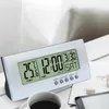 Wanduhren Stille Uhr Temperaturalarm Nachttisch Home Digital Multifunktions-Low Noise 10.2X5X2.8CM Mini Ewiger Kalender Abs Student