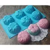 Baking Moulds 6 Lattices Silicone Cake Mold 3D Sunflower Shape Jelly Donuts Pudding Molds Handmade Soap Sugar Fondant Mould