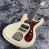 Ventures Johnny Ramone Mosrite Mark II Elektro Gitar Beyaz Gövde Kırmızı Kırmızı Totoise Pickguard P90 Pikap