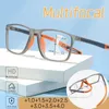 Czytanie okularów unisex wieloogniskowe progresywne okulary czytania kobiety mężczyźni sport Tr90 Anti Blue Light Bifocal Presbyopia Ultralight Okulasy 230629