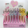 Stifte 40 PCs/Los Kawaii Crystal Love Anhänger Gel Pen niedlich 0,38 mm schwarzer Tinte Signature School Schreiben Vorräte Werbegeschenk