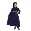 Платья для девочек, детское платье в возрасте от 1 до 6 лет, комплекты хиджаба, платок-мусульманка для девочек, абайя, детский костюм из двух предметов, исламский Рамадан, молитвенный кафтан, джилбаба, 2023