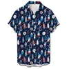 Männer Casual Hemden Luxus Hemd Revers Flagge Druck Patriotischen Kurzarm Sommer Tops Blusen Camisa Hawaiana Hombre