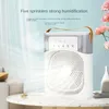 1pc Desktop Cold Fan, Plus Water Cooling Air Conditioner Fan, USB Five-hole Spray Office Mini Electric Fan, Cooling Fan