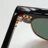 Sonnenbrille Damen Design Vintage Sonnenbrille Herrenmode Luxusmarke UV400 Schutz Brillen Metall Goldrahmen Glas Len hochwertige Mode mit Etui