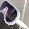 Vit överdimensionerade pilot solglasögon blå lutning kvinnor sommar sunnies gafas de sol Sonnenbrille uv400 glasögon med låda med låda